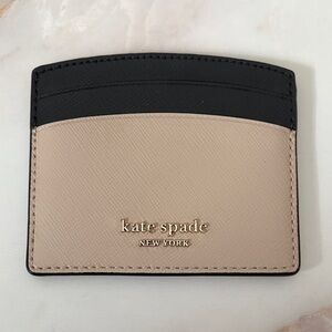Kate Spade Black Beige Card Holder Spencer